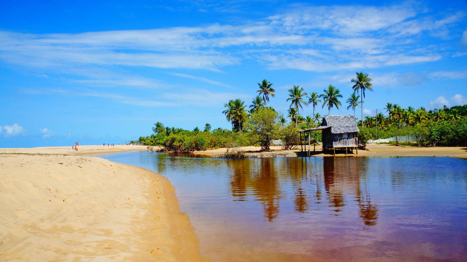 Old,Fishermen’s,House,On,The,River,At,Beautiful,Sandy,Beach